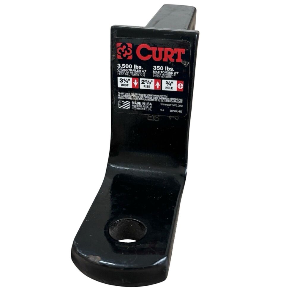 CURT 45521 Trailer Hitch Ball Mount 1-1/4" Shank 3500 lbs 3-1/4" Drop 2-5/8"